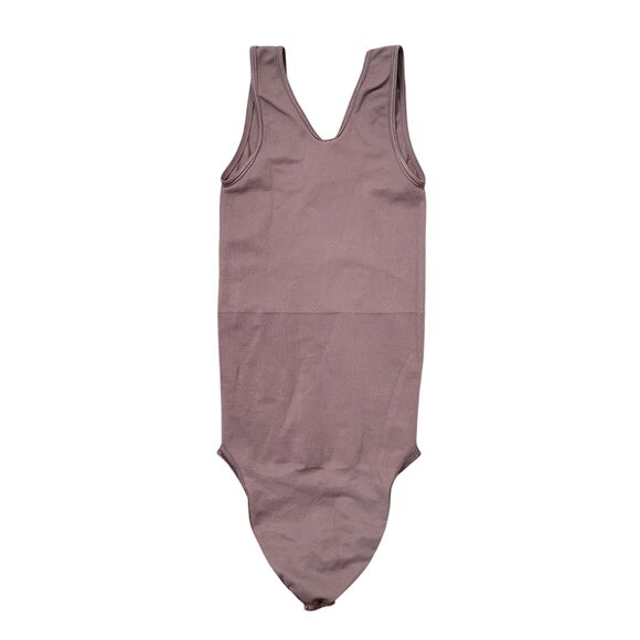 Tissini Colombia Bodysuit Shapewear L Brown V Neck Stretch Sleeveless - Picture 6 of 7